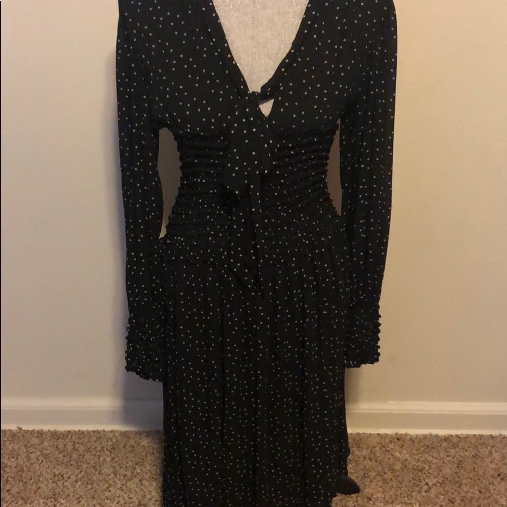 Max Studio Black and White Polka Dot Dress